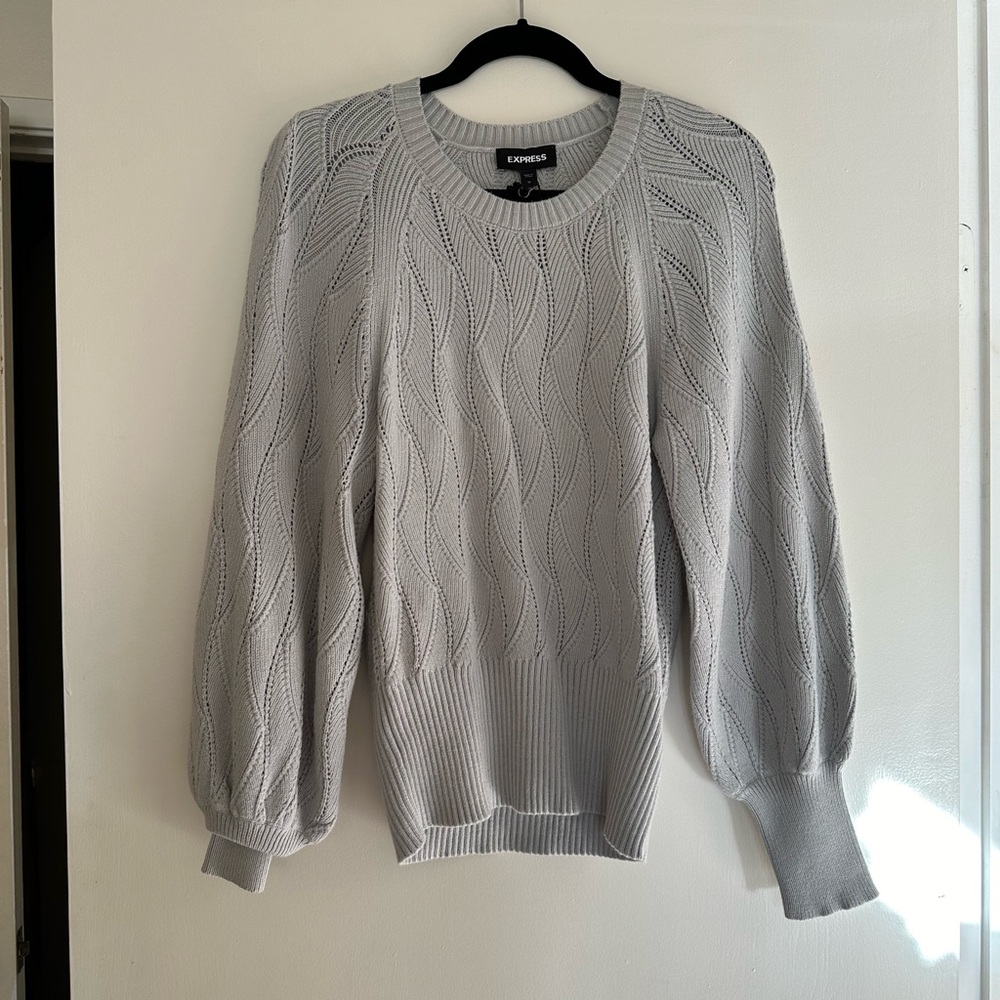 Express Knit Puff Sleeve Sweater